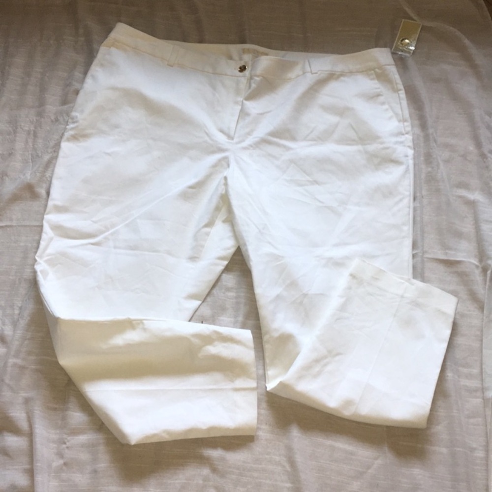Michael Kors Men's Crisp White Dress Pants Classy Trousers